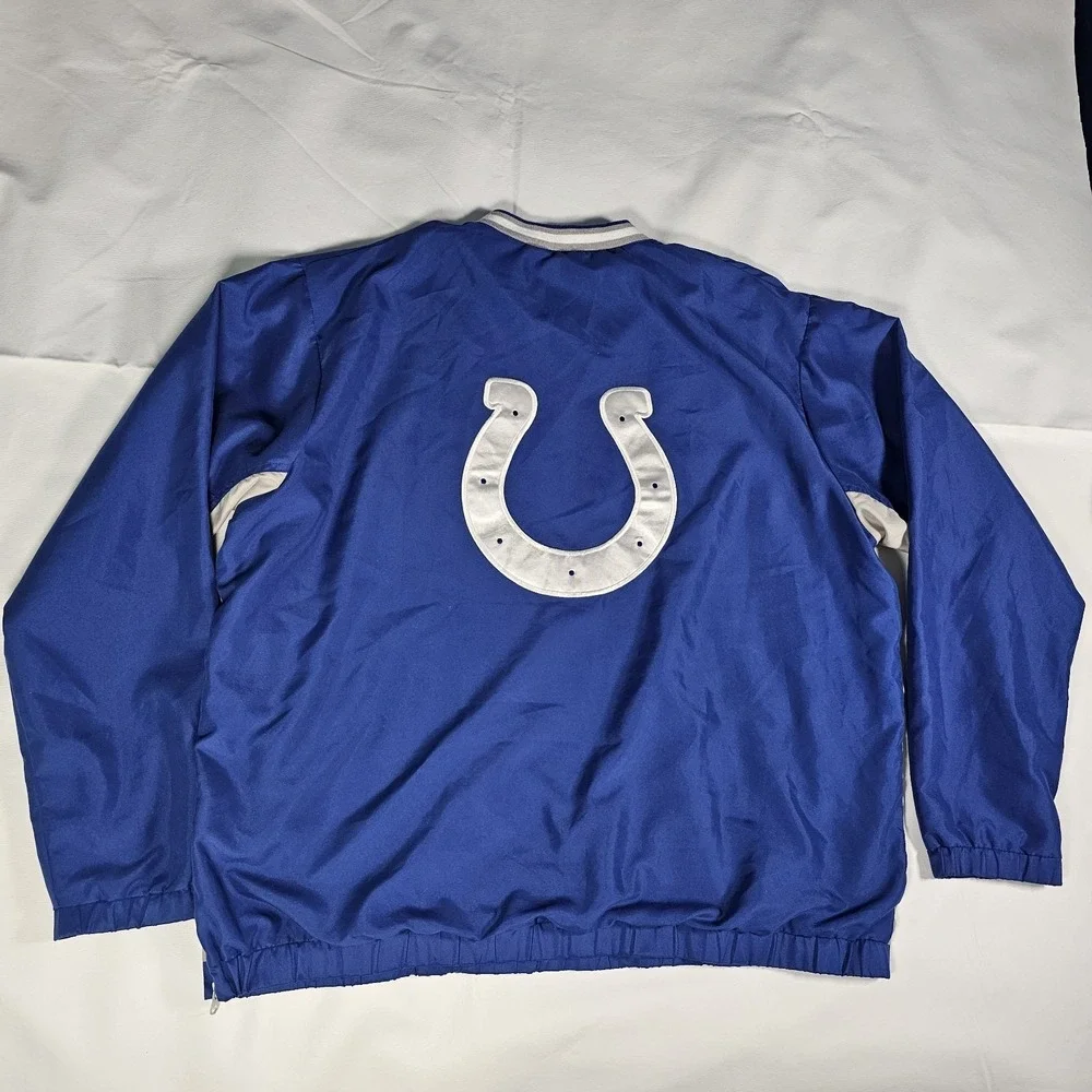 Vintage Indianapolis Colts NFL‎ Pullover Windbreaker Jacket Mens XL Blue